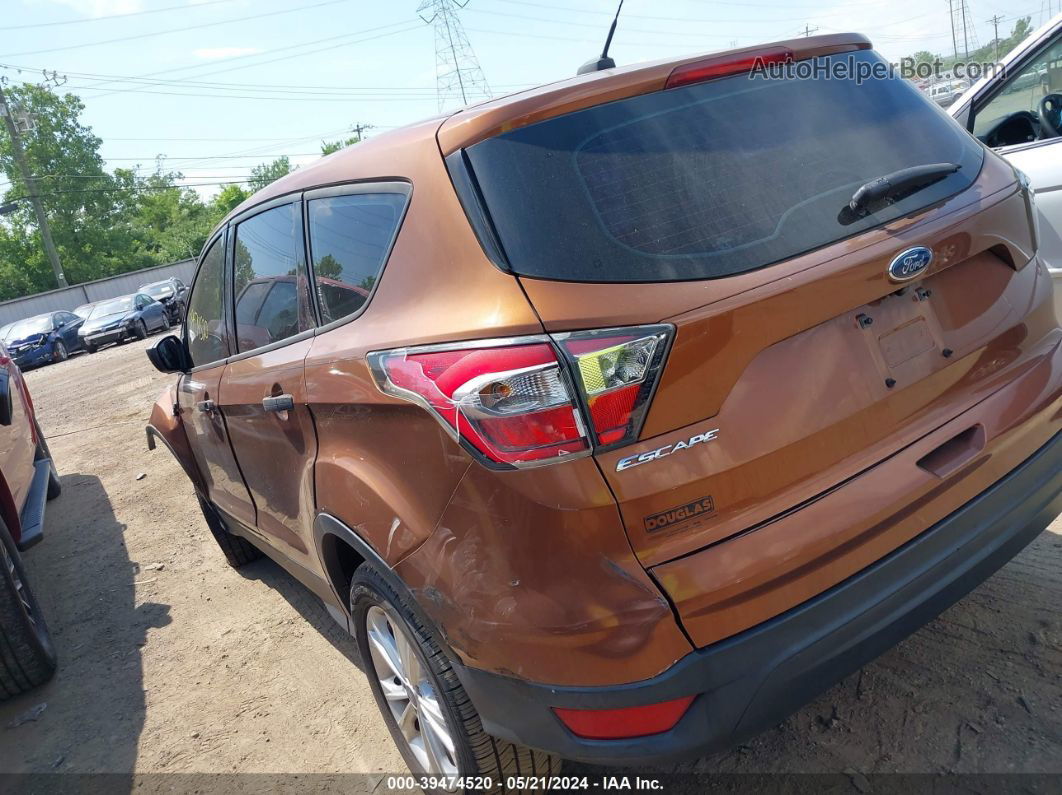 2017 Ford Escape S Orange vin: 1FMCU0F73HUA20474