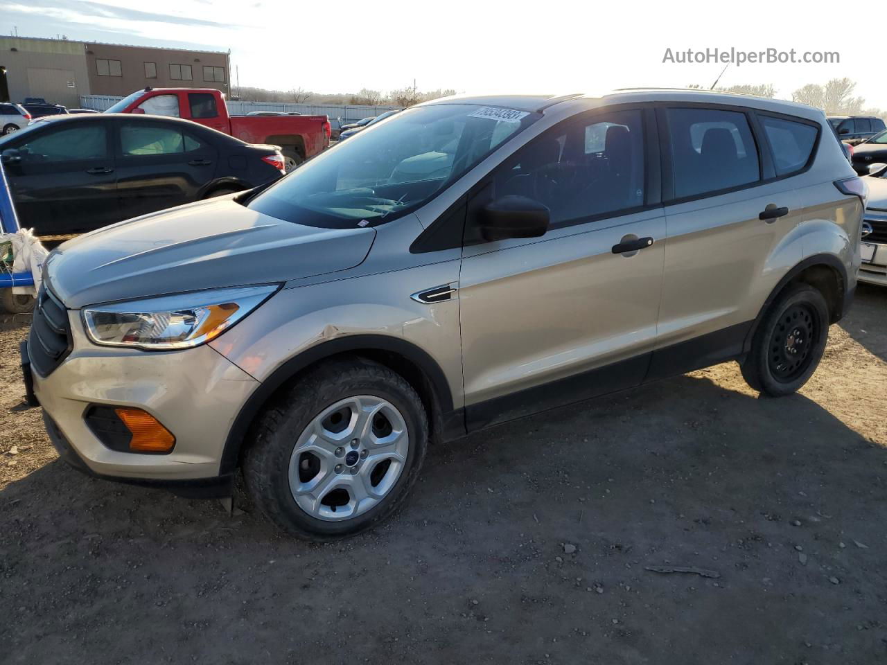 2017 Ford Escape S Silver vin: 1FMCU0F73HUA38568