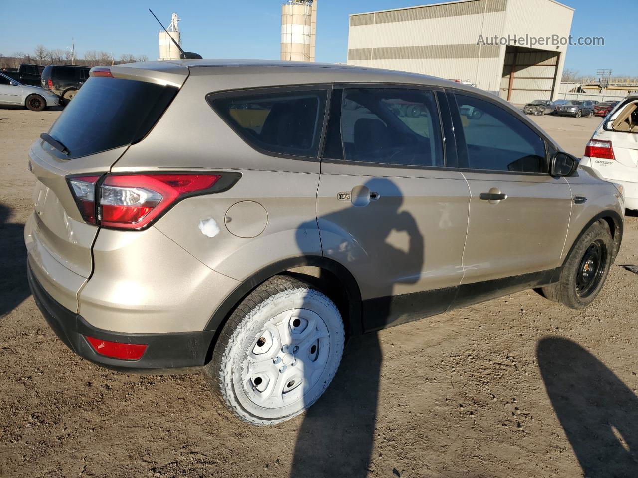 2017 Ford Escape S Silver vin: 1FMCU0F73HUA38568