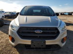 2017 Ford Escape S Silver vin: 1FMCU0F73HUA38568