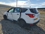 2019 Ford Escape S White vin: 1FMCU0F73KUA29473