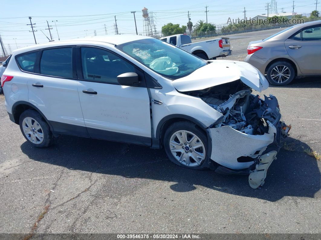 2014 Ford Escape S White vin: 1FMCU0F74EUA05820