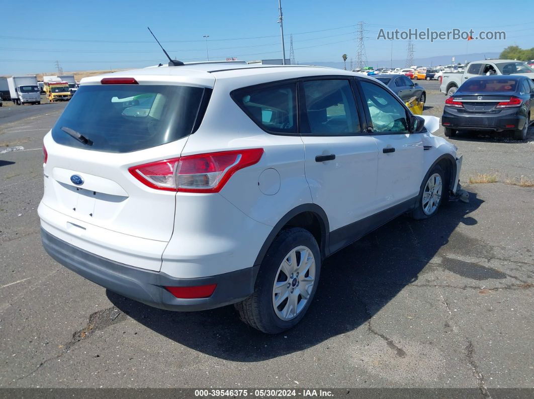 2014 Ford Escape S White vin: 1FMCU0F74EUA05820