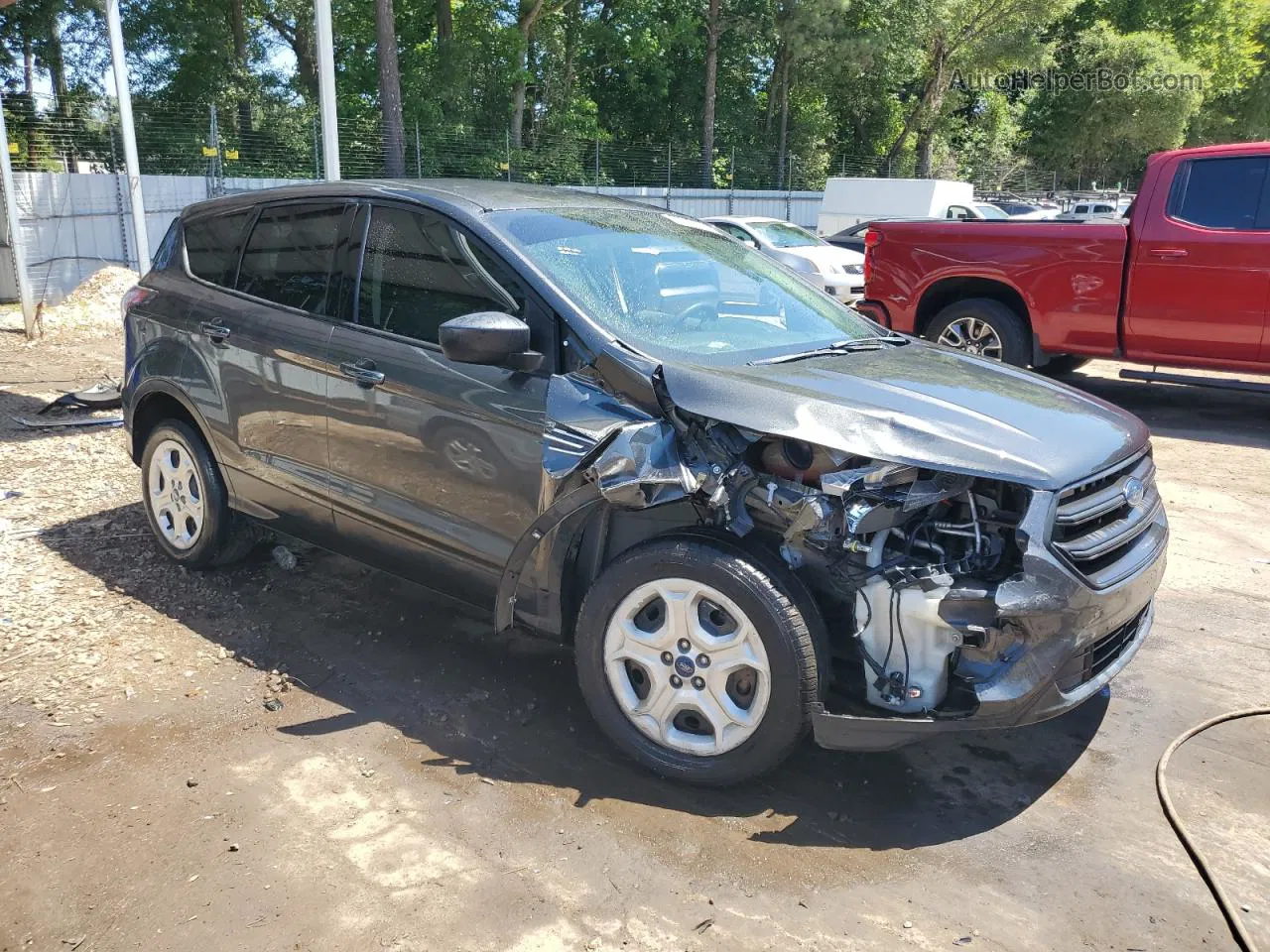 2017 Ford Escape S Gray vin: 1FMCU0F74HUB12600