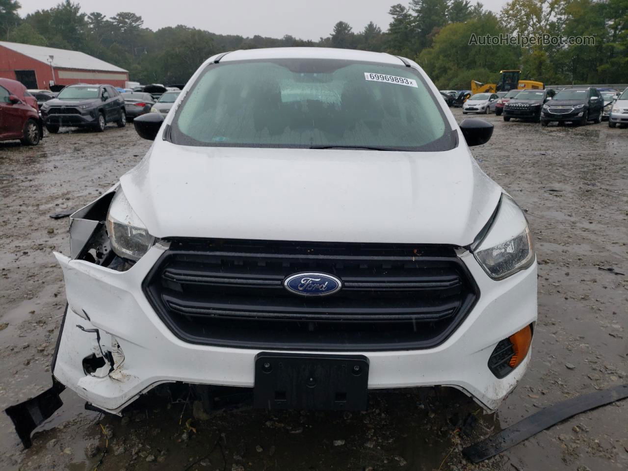 2017 Ford Escape S White vin: 1FMCU0F74HUB70805