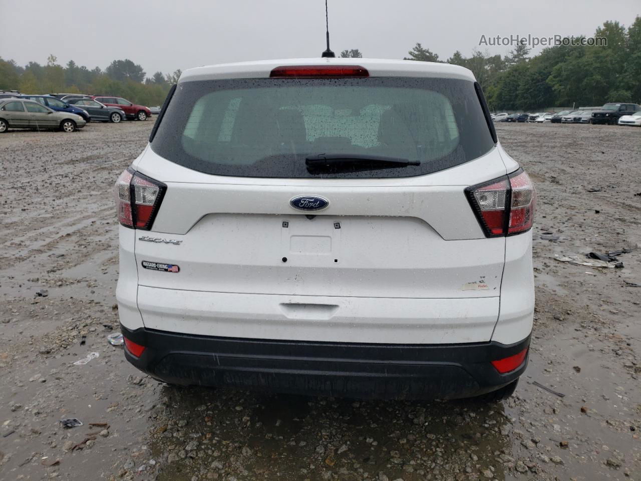 2017 Ford Escape S White vin: 1FMCU0F74HUB70805