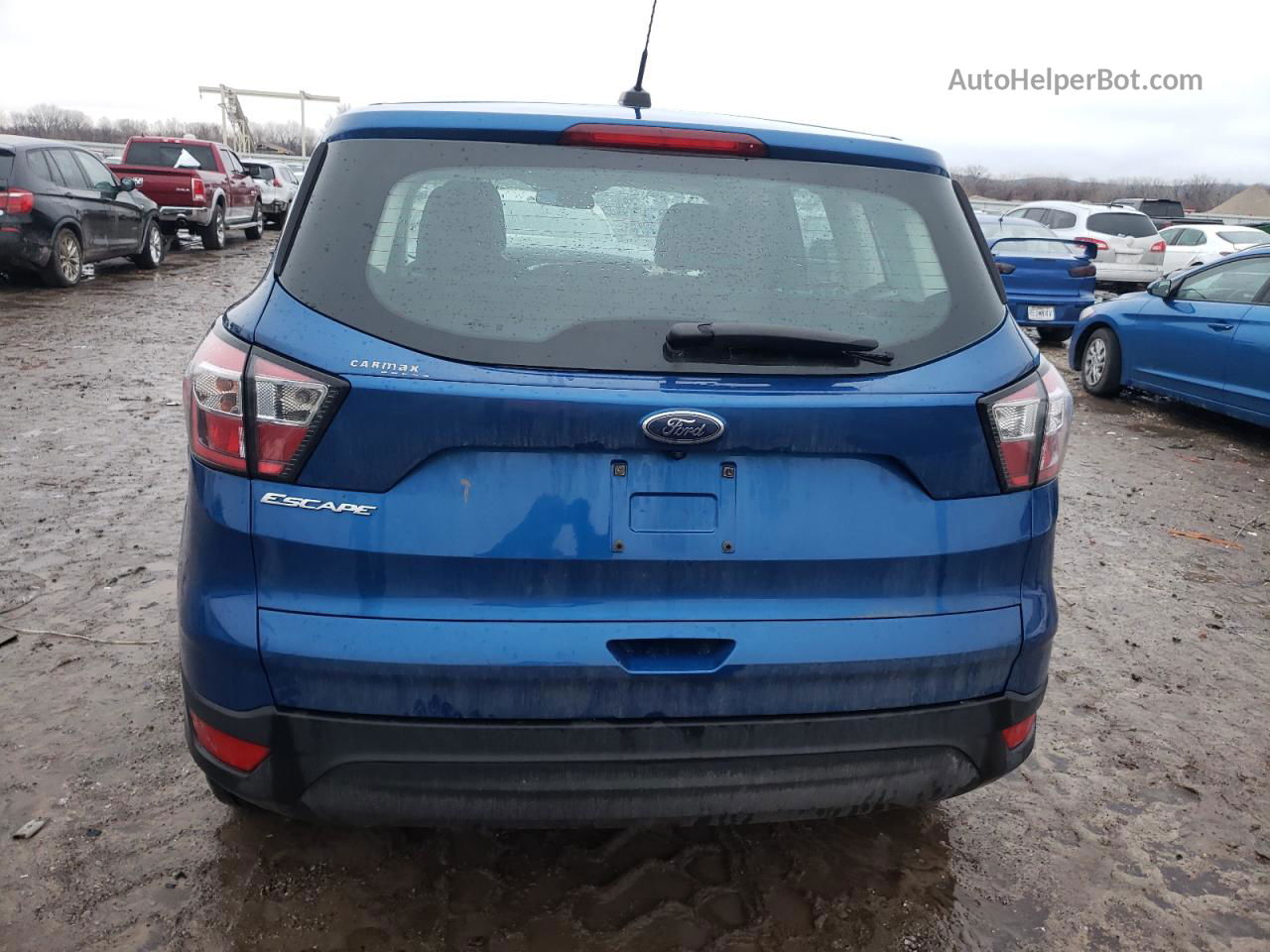 2017 Ford Escape S Синий vin: 1FMCU0F74HUC87879