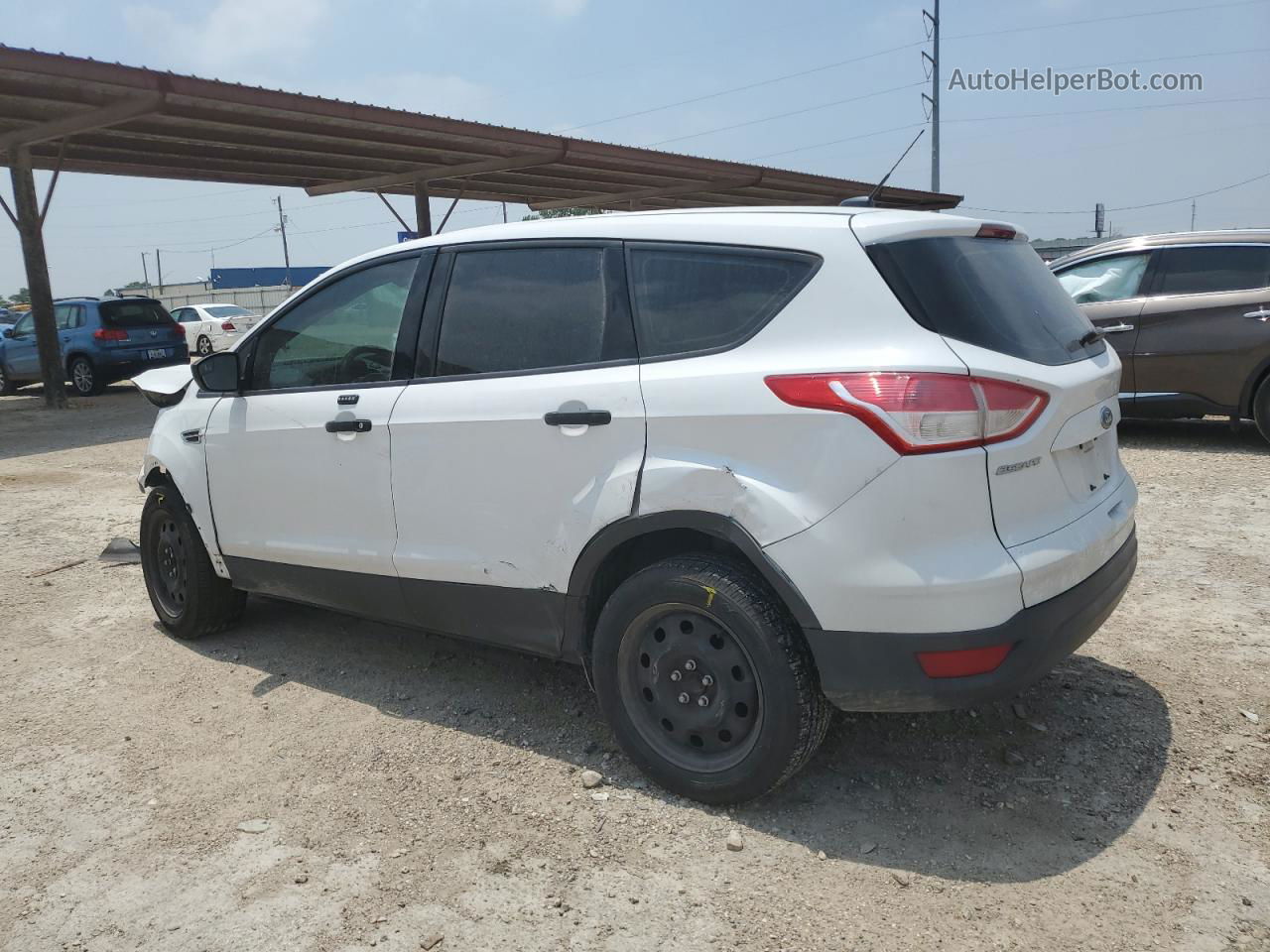 2013 Ford Escape S White vin: 1FMCU0F75DUD47128