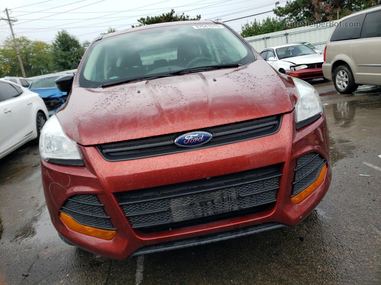 2014 Ford Escape S Red vin: 1FMCU0F75EUC50576