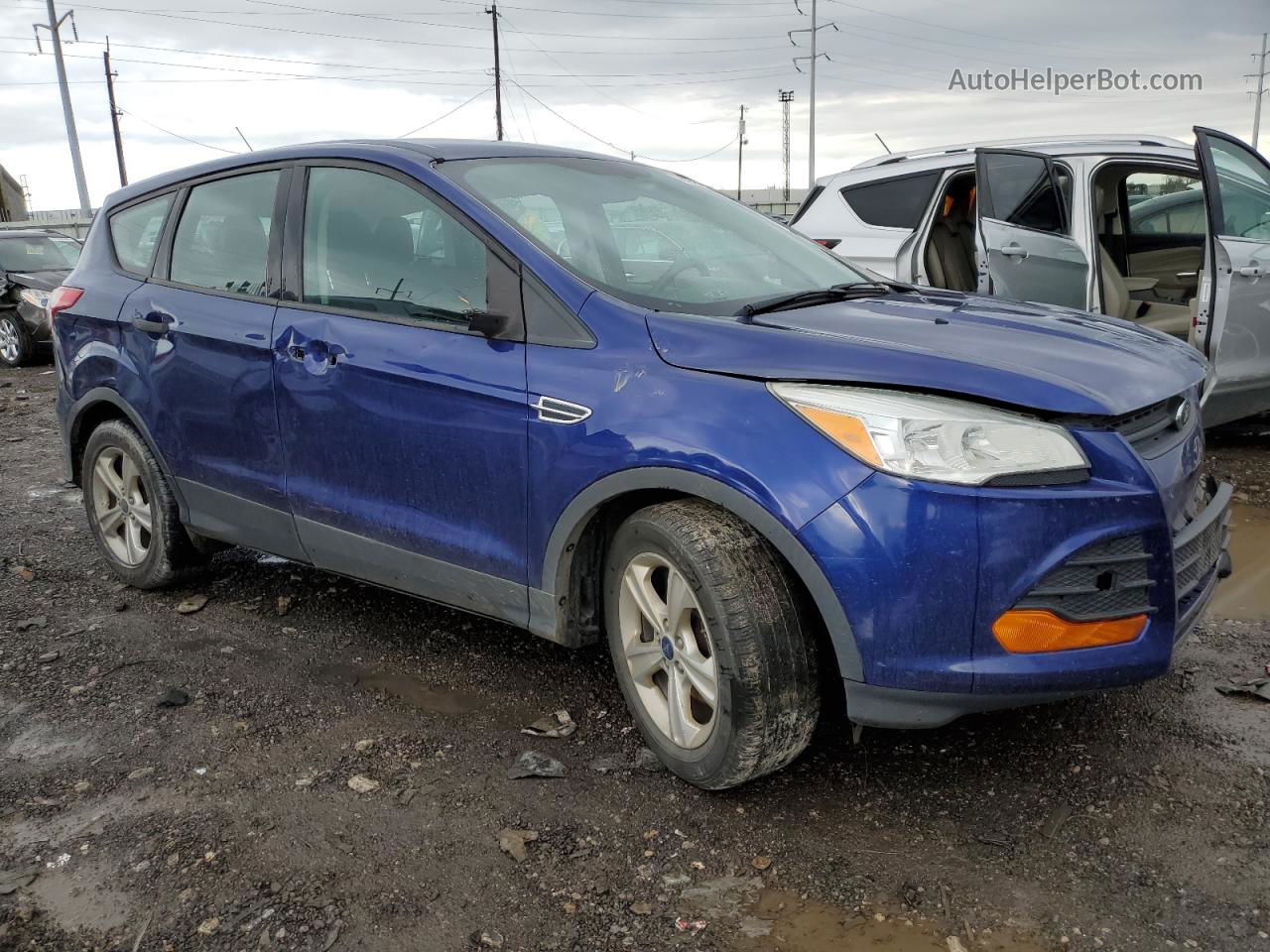 2015 Ford Escape S Blue vin: 1FMCU0F75FUA75912