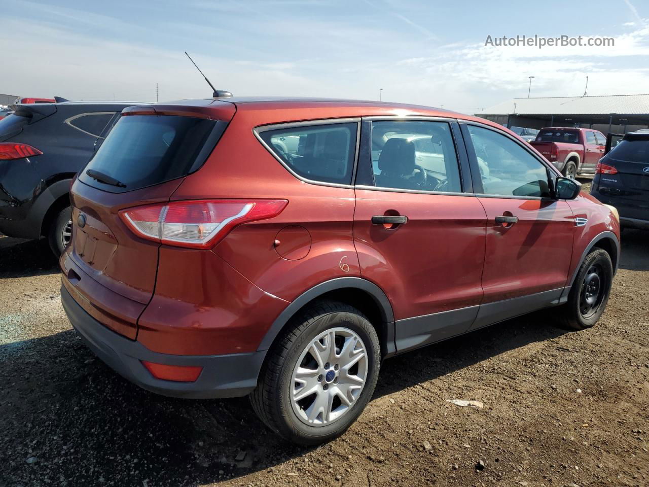 2015 Ford Escape S Red vin: 1FMCU0F75FUB07628