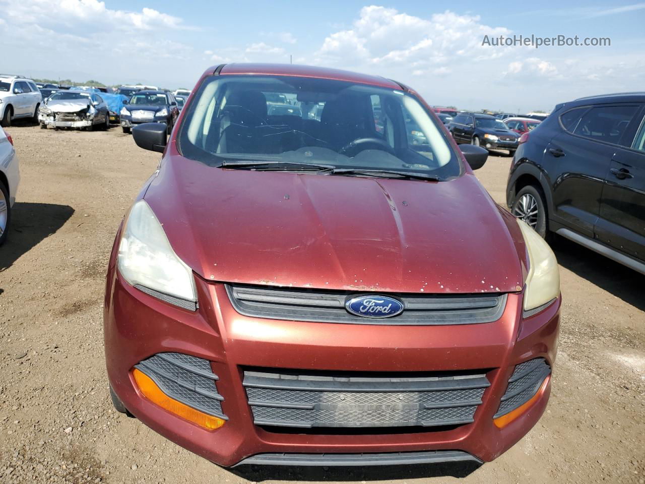 2015 Ford Escape S Red vin: 1FMCU0F75FUB07628