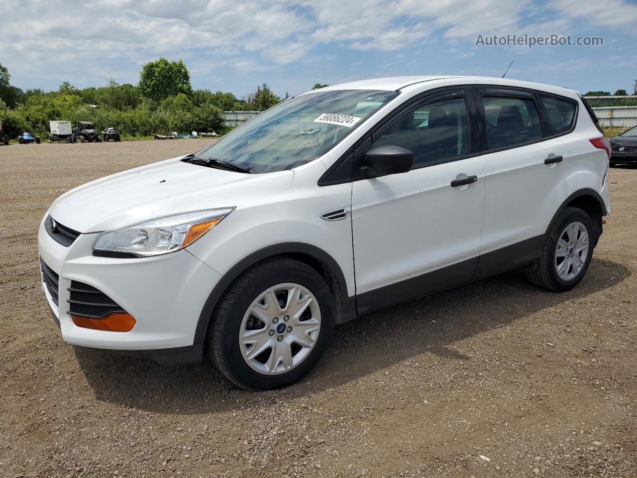 2015 Ford Escape S White vin: 1FMCU0F75FUC58470