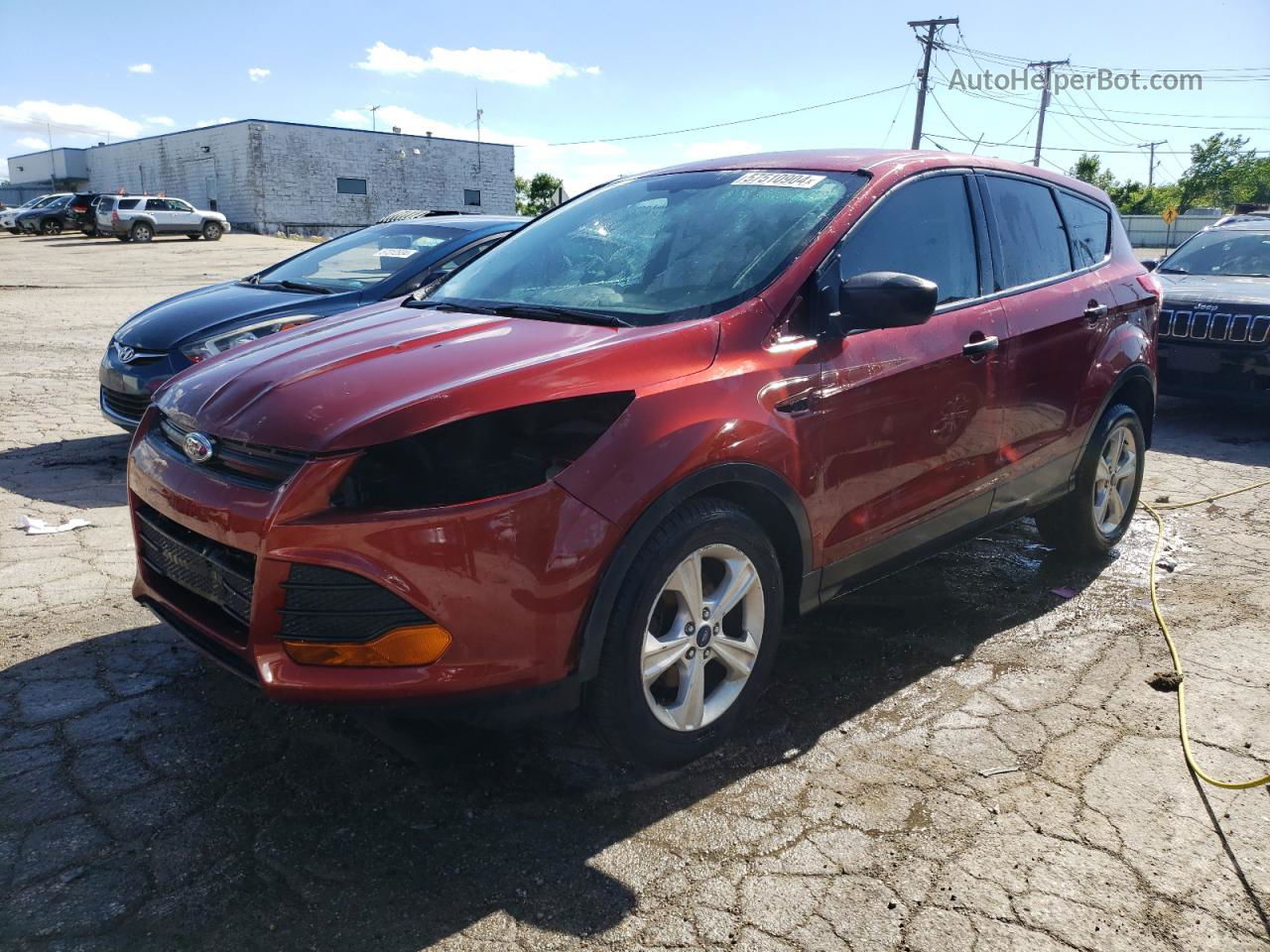 2016 Ford Escape S Orange vin: 1FMCU0F75GUA92632