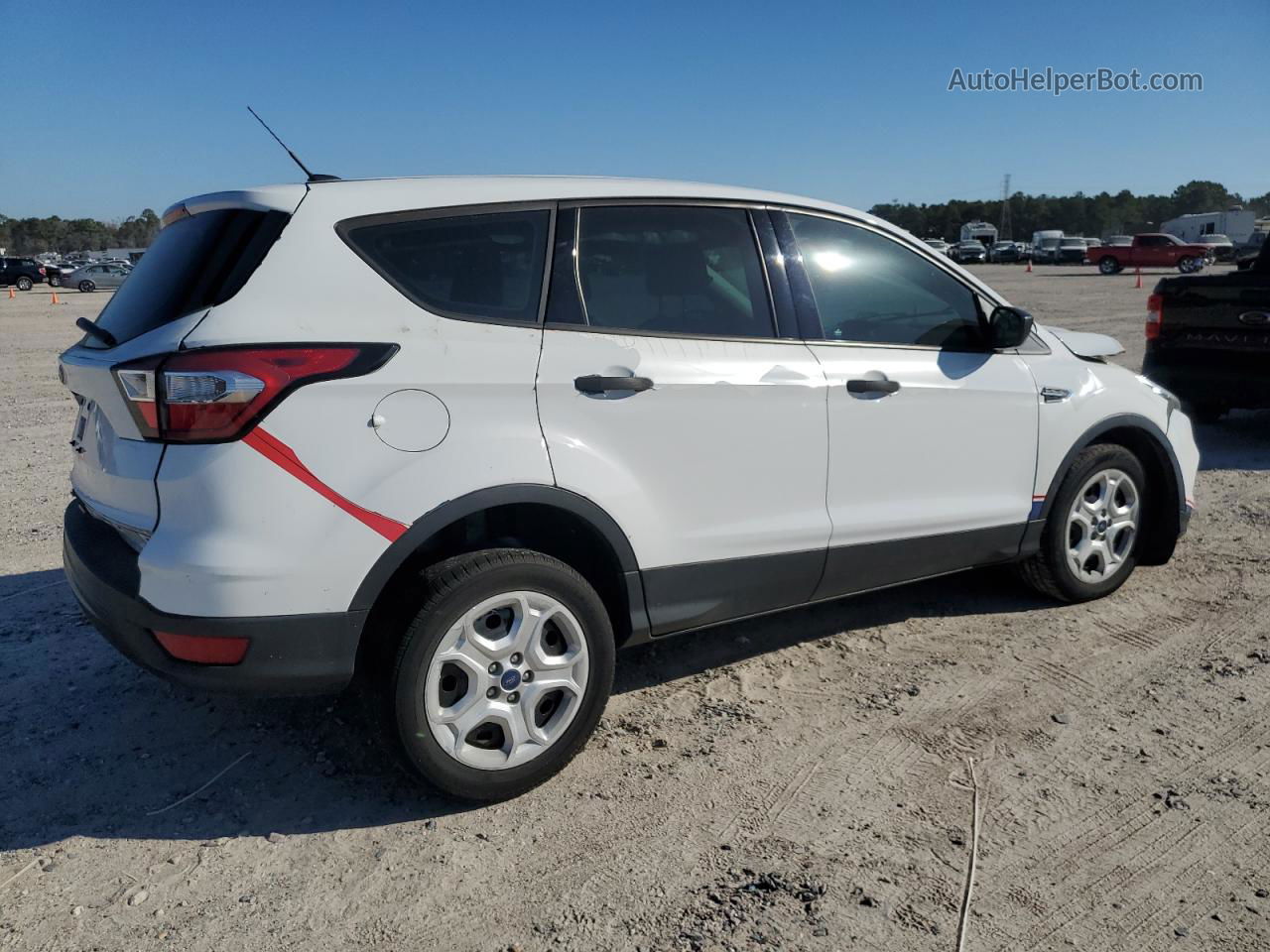 2017 Ford Escape S White vin: 1FMCU0F75HUC00541