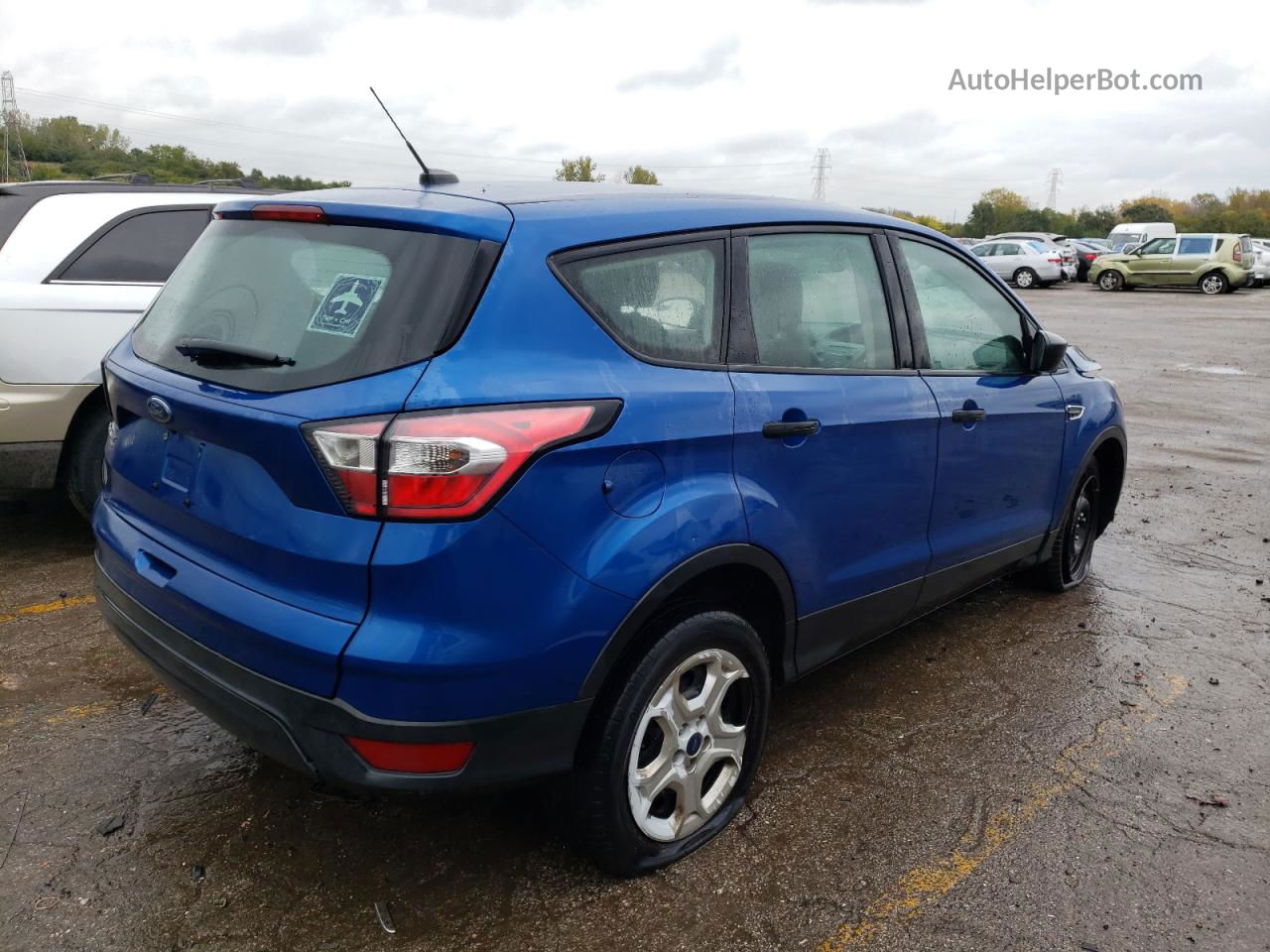 2017 Ford Escape S Синий vin: 1FMCU0F75HUC20109