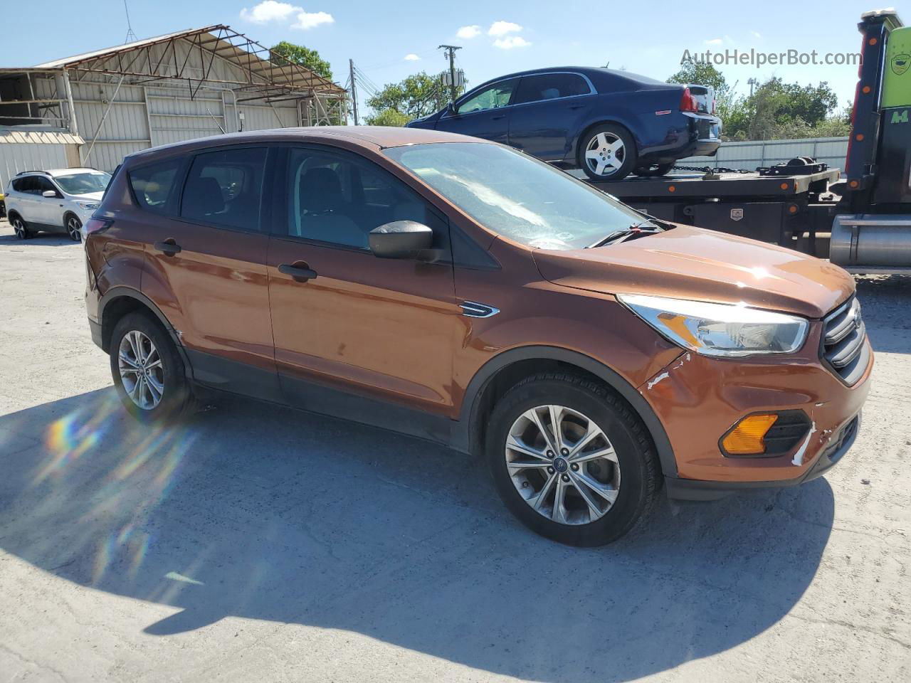 2017 Ford Escape S Orange vin: 1FMCU0F75HUE15739