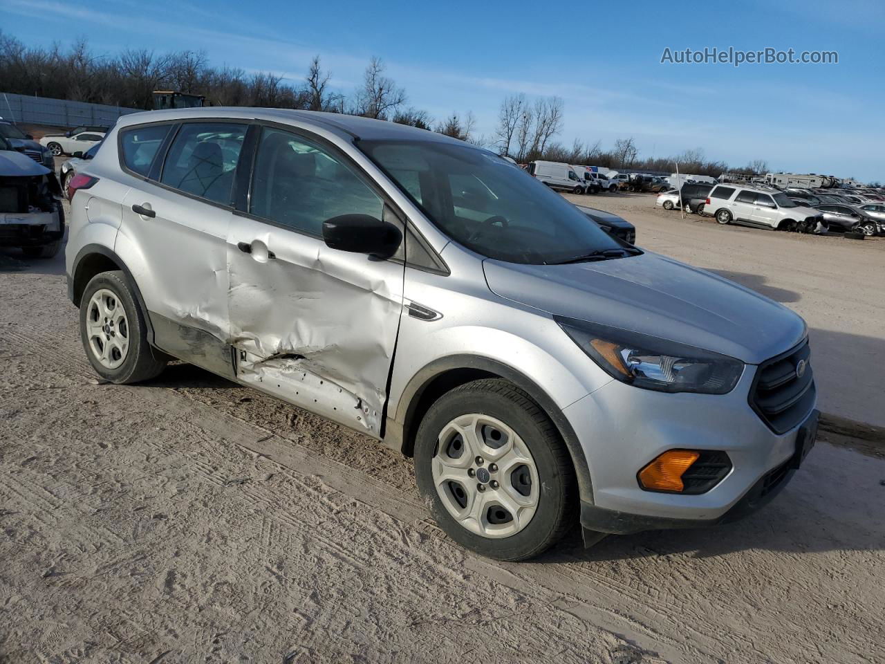 2019 Ford Escape S Silver vin: 1FMCU0F75KUB78001