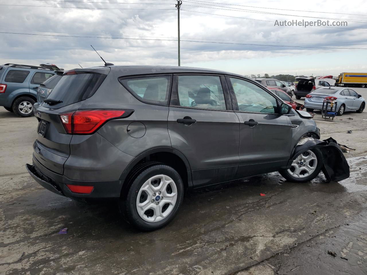 2019 Ford Escape S Gray vin: 1FMCU0F75KUC20084