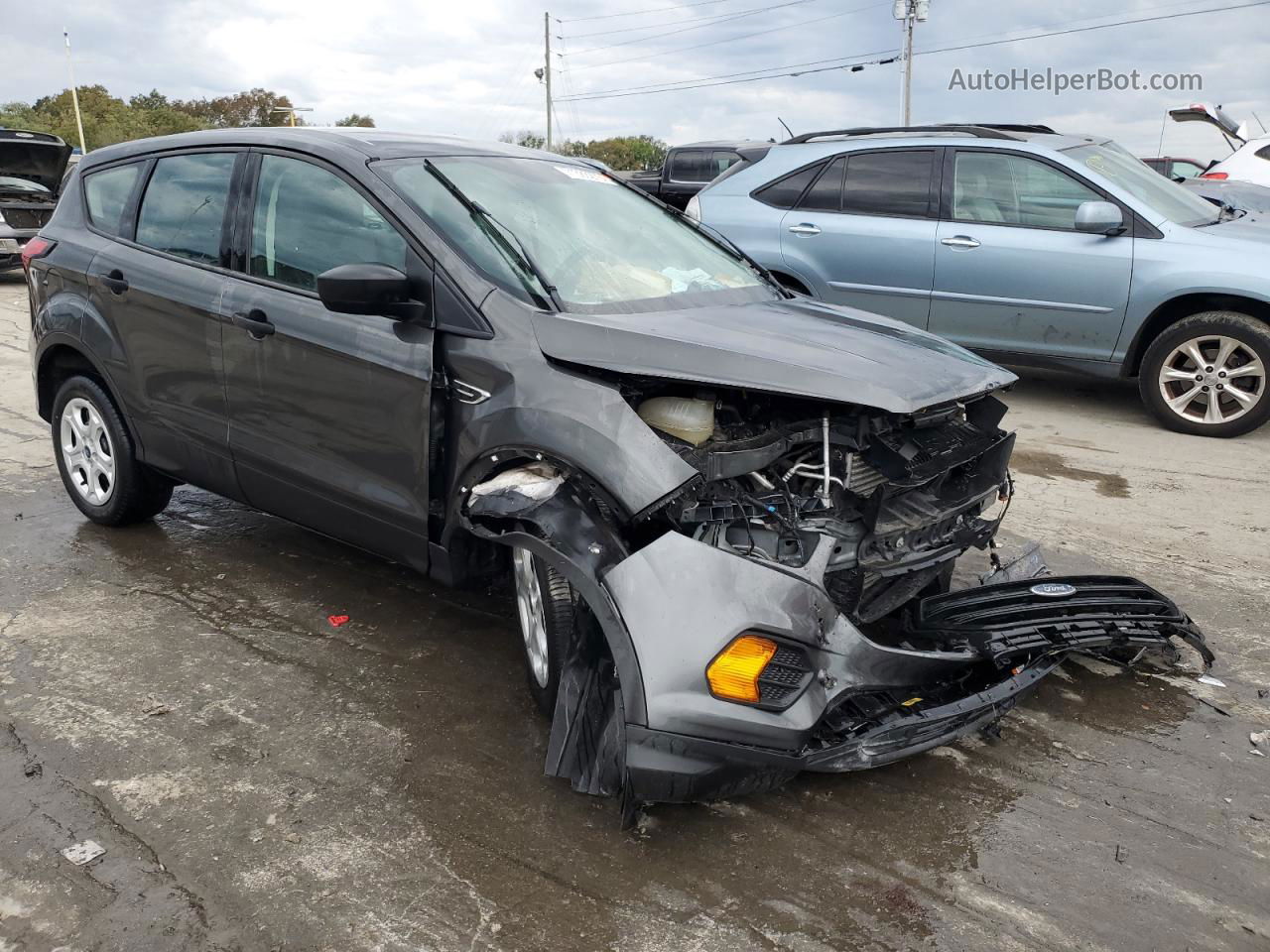 2019 Ford Escape S Gray vin: 1FMCU0F75KUC20084