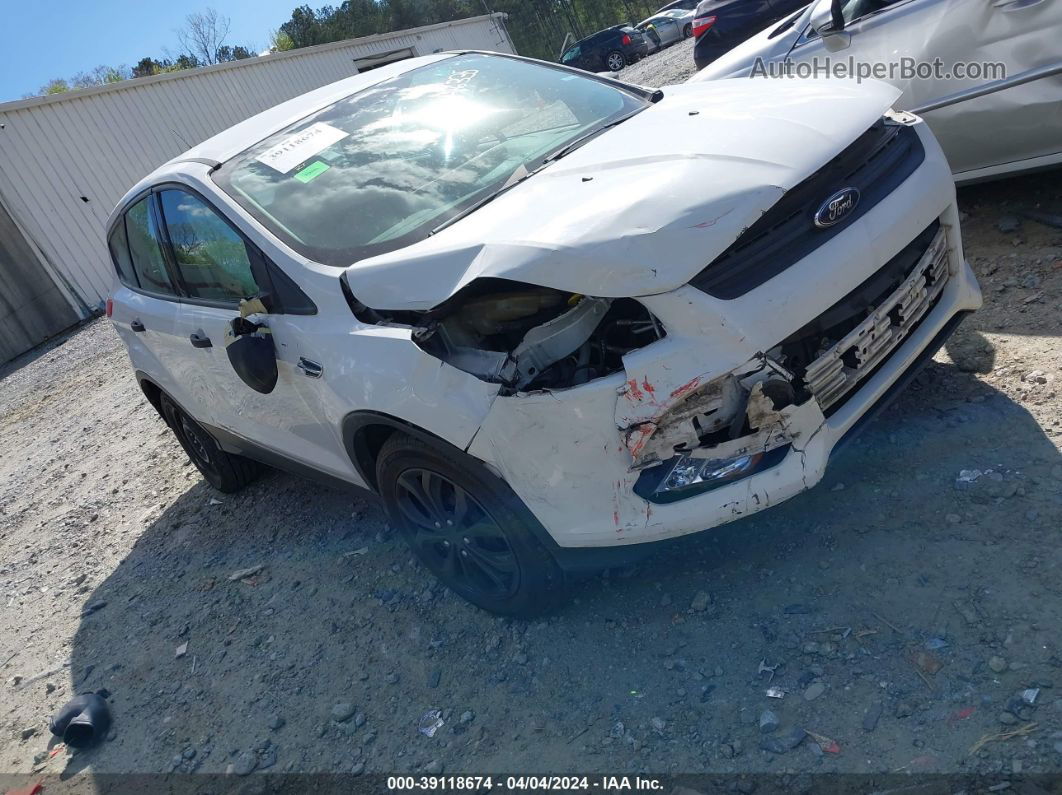 2013 Ford Escape S White vin: 1FMCU0F76DUB16335