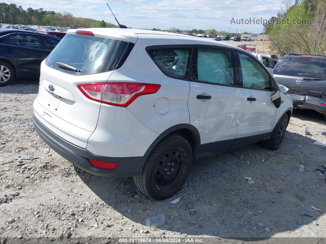 2013 Ford Escape S White vin: 1FMCU0F76DUB16335