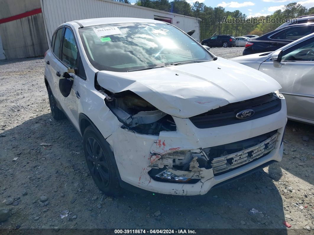 2013 Ford Escape S White vin: 1FMCU0F76DUB16335