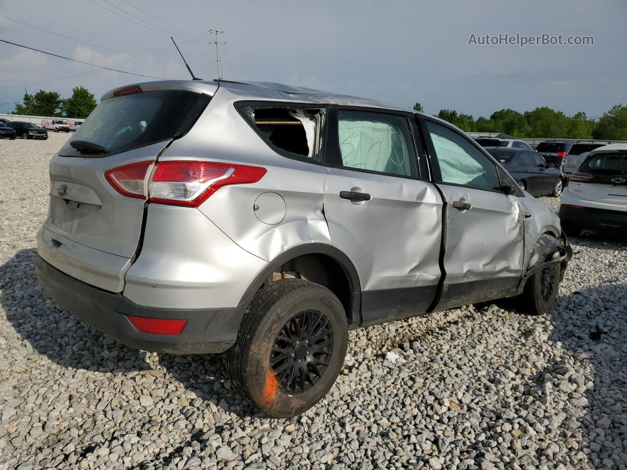 2015 Ford Escape S Silver vin: 1FMCU0F76FUB72682