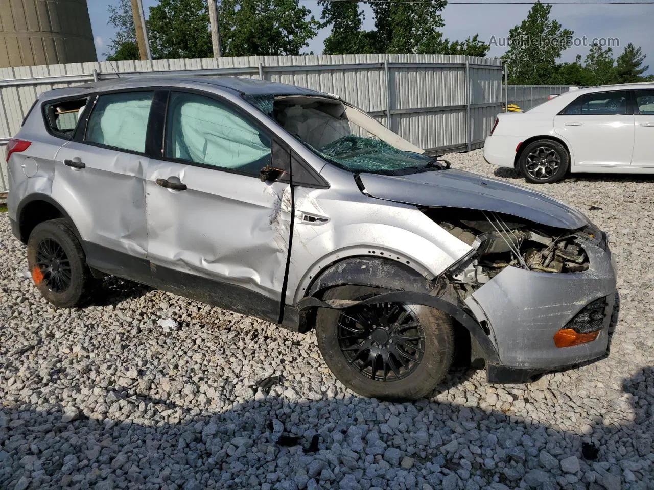 2015 Ford Escape S Silver vin: 1FMCU0F76FUB72682