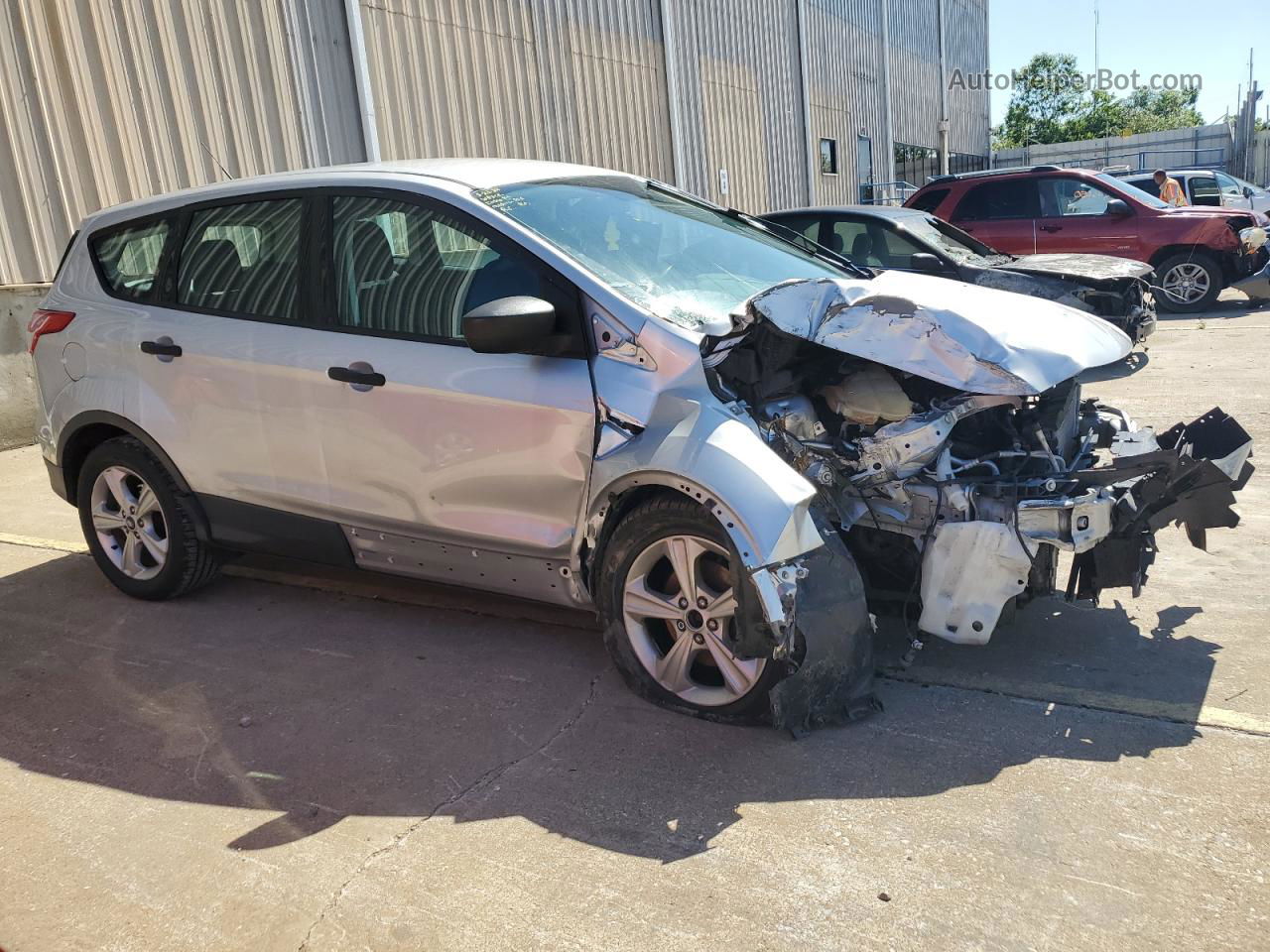 2016 Ford Escape S Silver vin: 1FMCU0F76GUA06051