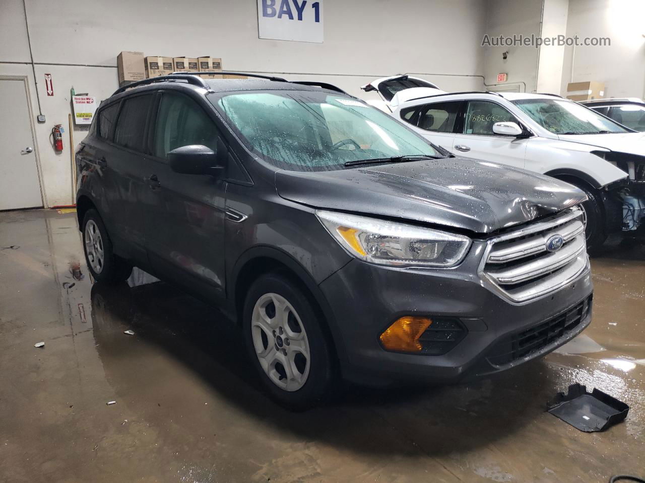 2017 Ford Escape S Gray vin: 1FMCU0F76HUA69362