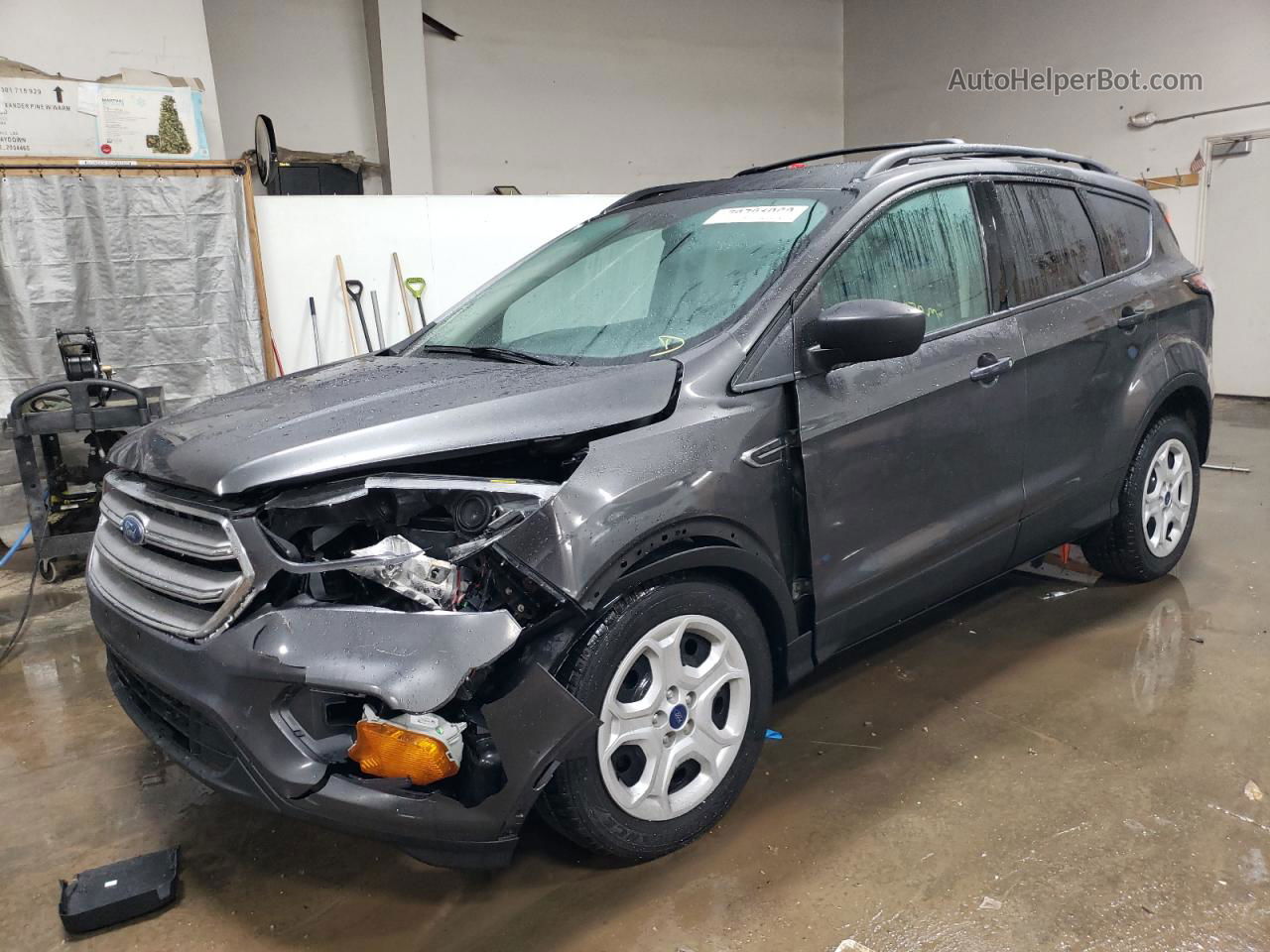 2017 Ford Escape S Gray vin: 1FMCU0F76HUA69362