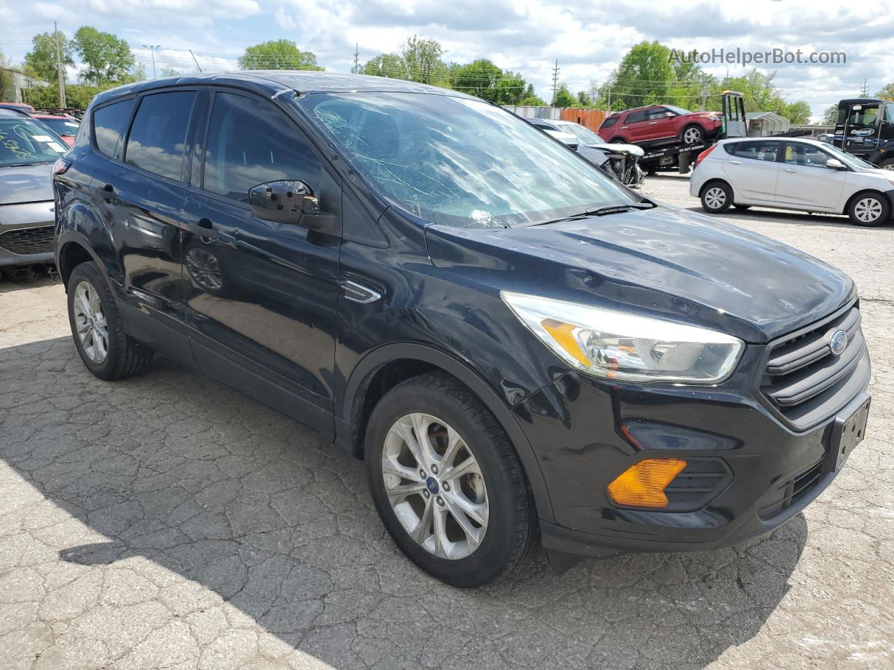 2017 Ford Escape S Black vin: 1FMCU0F76HUB89033