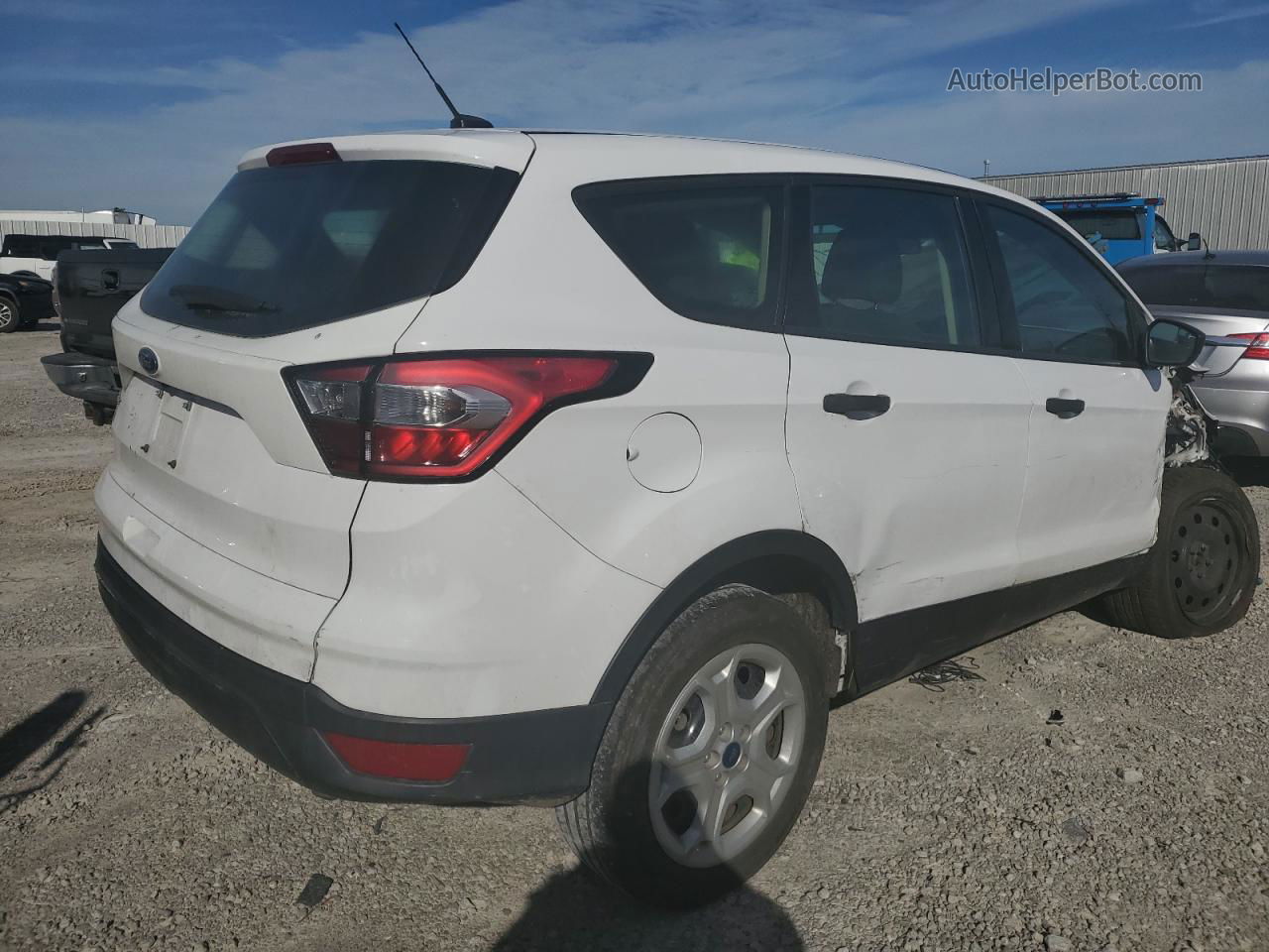 2017 Ford Escape S White vin: 1FMCU0F76HUC39493