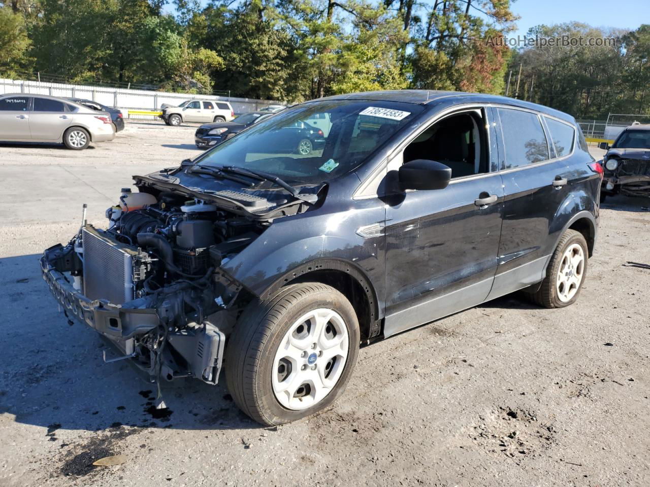 2019 Ford Escape S Black vin: 1FMCU0F76KUA01943