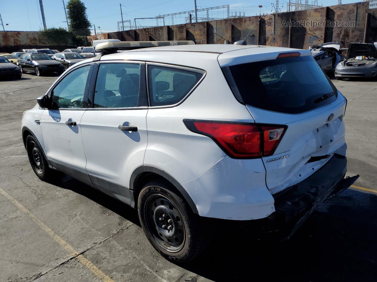 2019 Ford Escape S White vin: 1FMCU0F76KUA63696