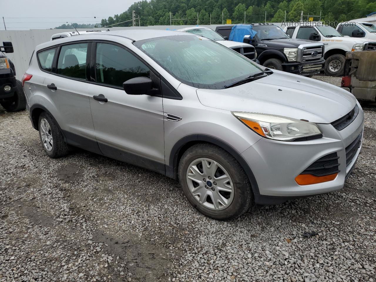 2014 Ford Escape S Silver vin: 1FMCU0F77EUD29005