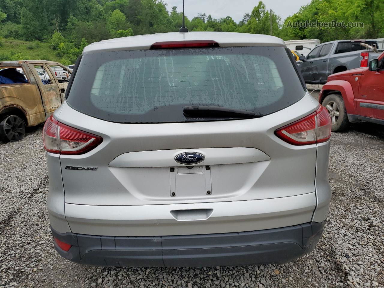 2014 Ford Escape S Silver vin: 1FMCU0F77EUD29005