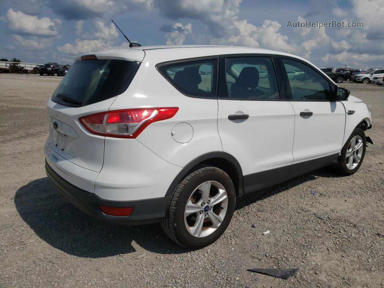 2014 Ford Escape S White vin: 1FMCU0F77EUE56577