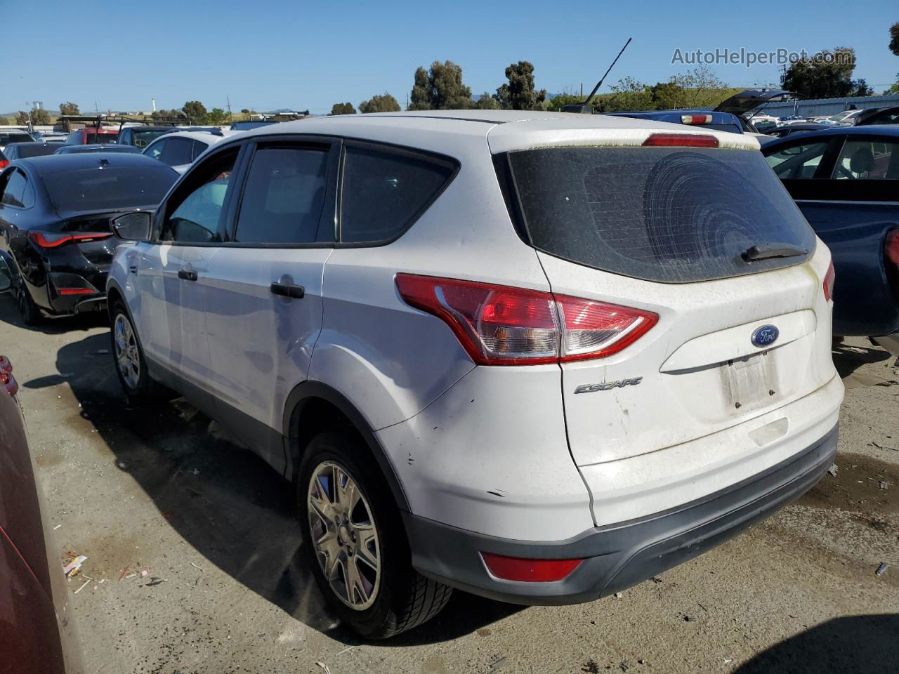 2015 Ford Escape S White vin: 1FMCU0F77FUB74263