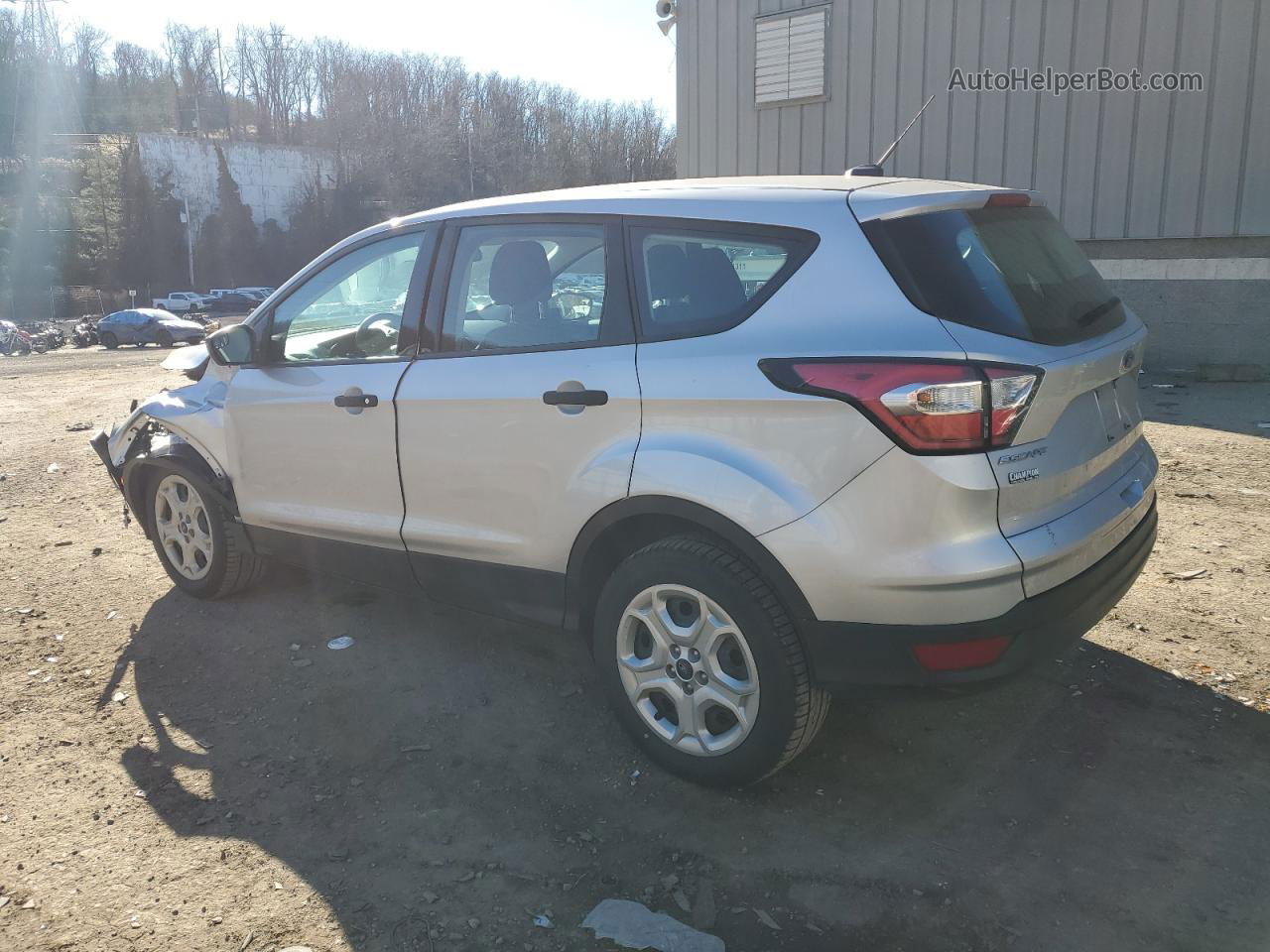 2017 Ford Escape S Silver vin: 1FMCU0F77HUA47709