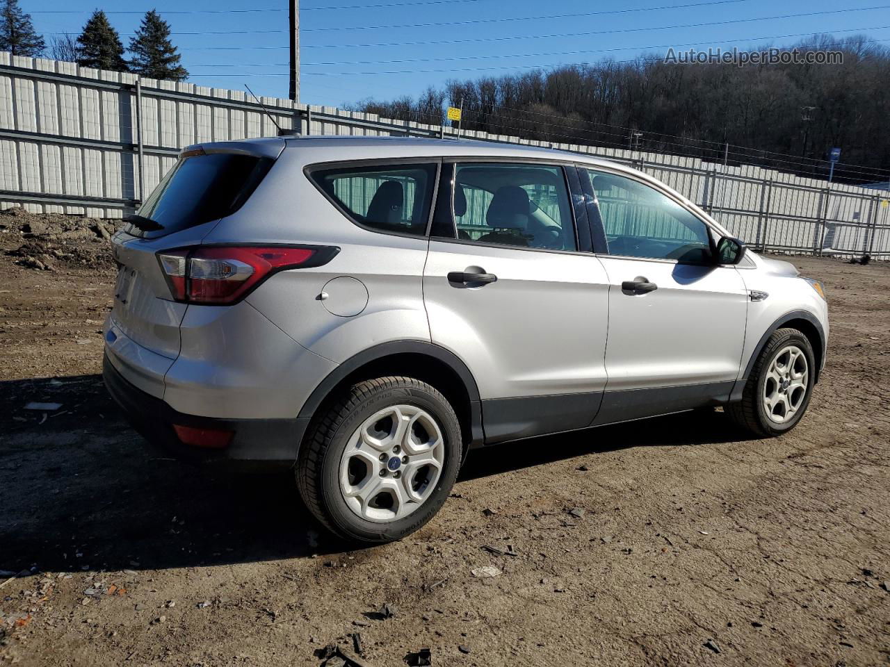 2017 Ford Escape S Silver vin: 1FMCU0F77HUA47709