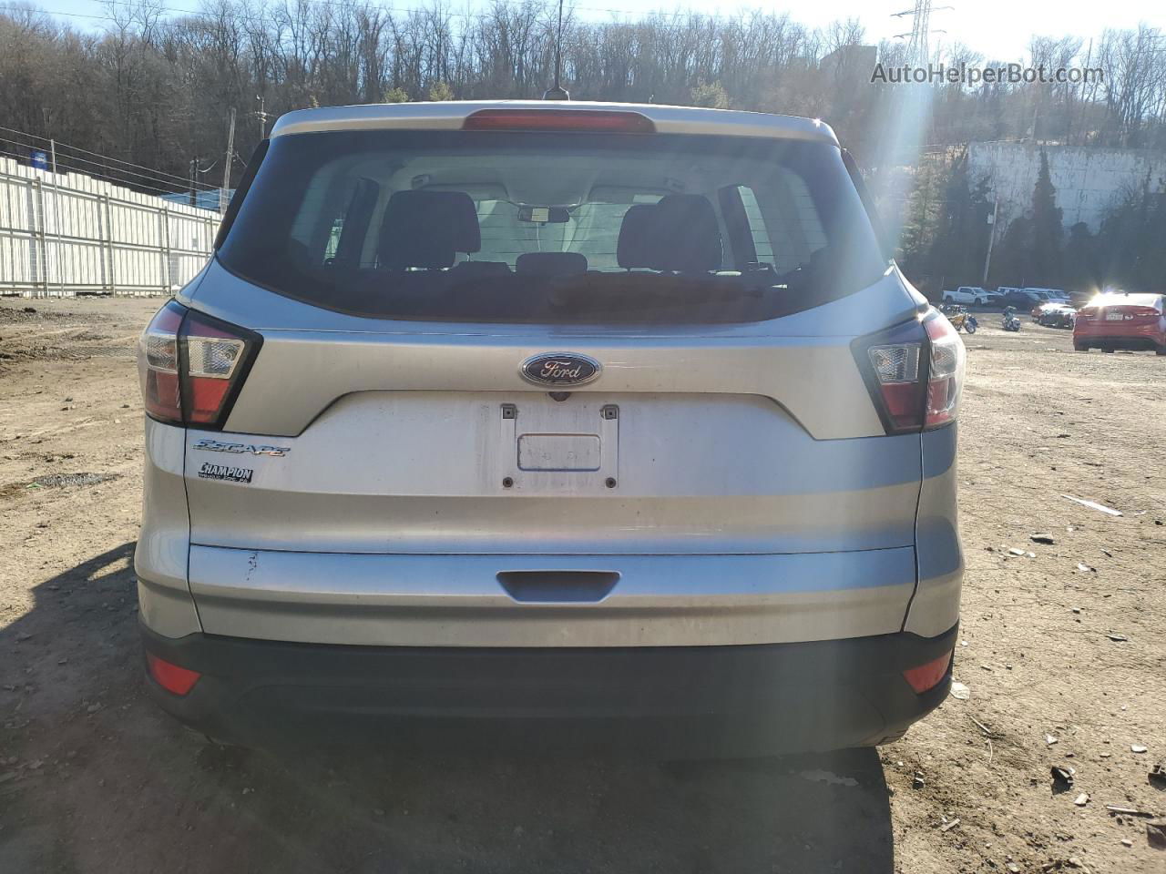 2017 Ford Escape S Silver vin: 1FMCU0F77HUA47709