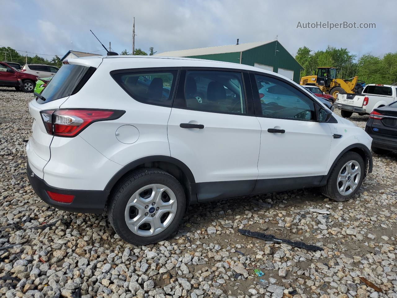 2017 Ford Escape S White vin: 1FMCU0F77HUA86509