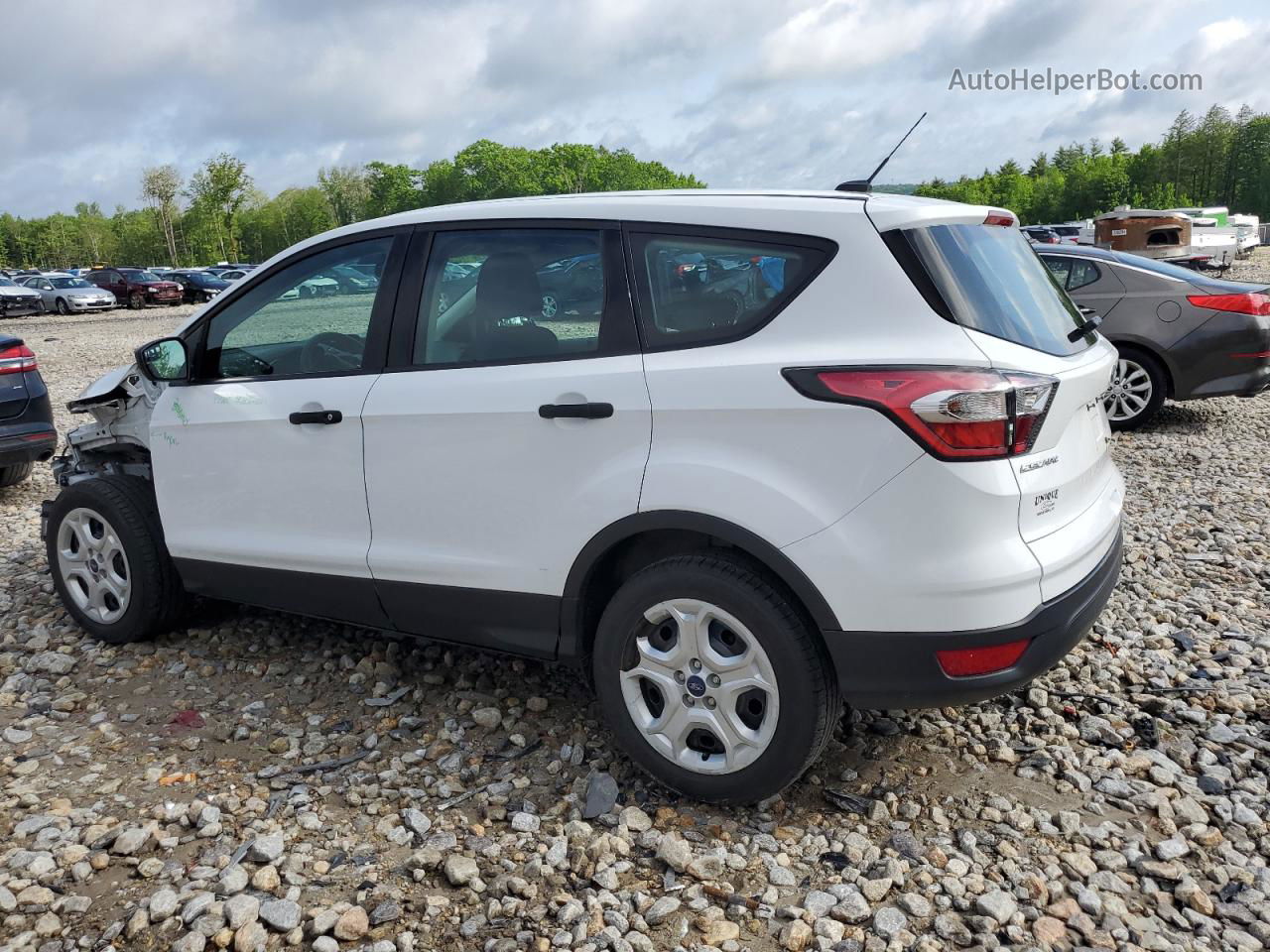 2017 Ford Escape S White vin: 1FMCU0F77HUA86509