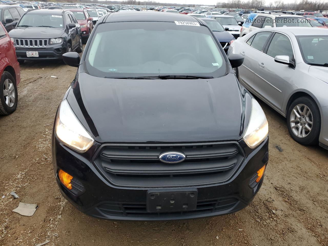 2017 Ford Escape S Черный vin: 1FMCU0F77HUD53339