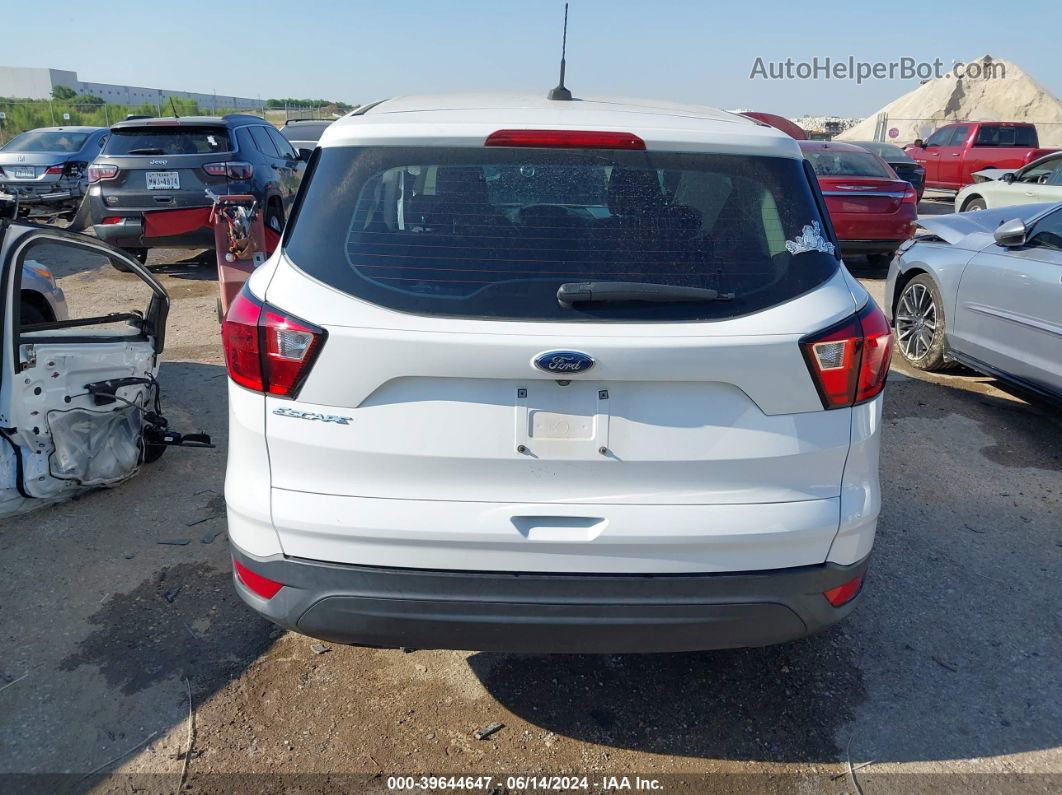 2019 Ford Escape S White vin: 1FMCU0F77KUA70804