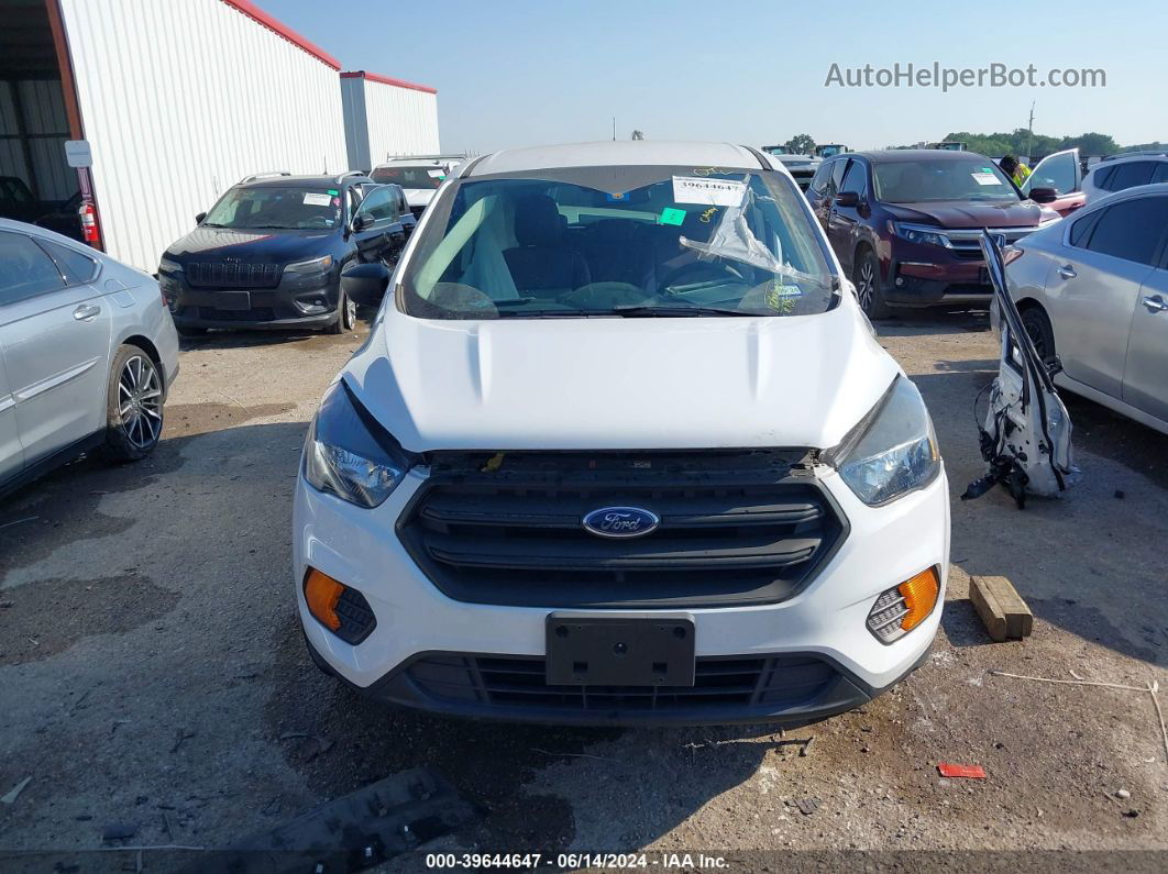 2019 Ford Escape S White vin: 1FMCU0F77KUA70804