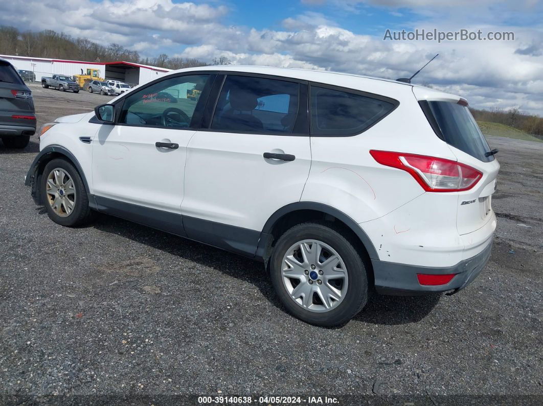 2013 Ford Escape S White vin: 1FMCU0F78DUB49384