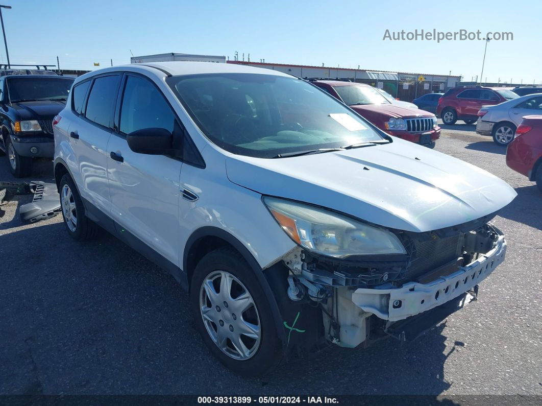 2013 Ford Escape S White vin: 1FMCU0F78DUD72668